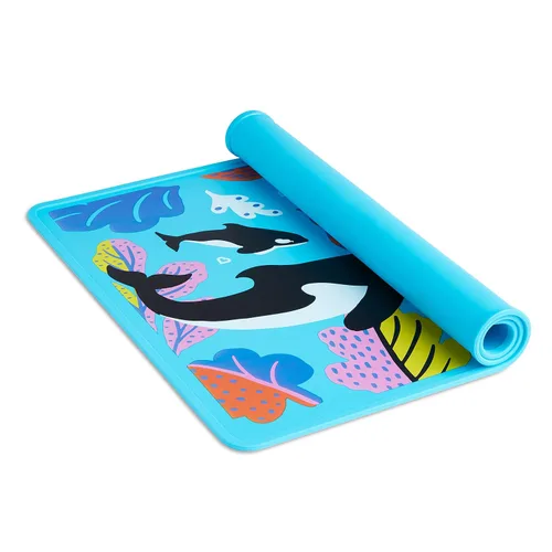 Miniatura 2 de Munchkin® WildLove - Mantel individual reversible de silicona para niños, 1 unidad, Orca