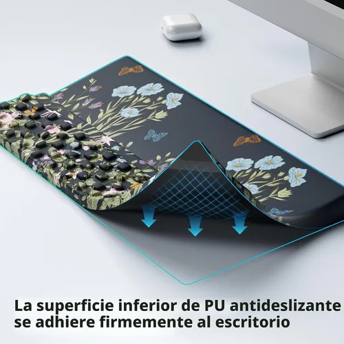 Miniatura 5 de Ospelelf Almohadilla de Soporte para Teclado con Reposamuñecas, Cómodo Elevador Ergonómico Portátil para Teclado para Oficina y Hogar Flowery