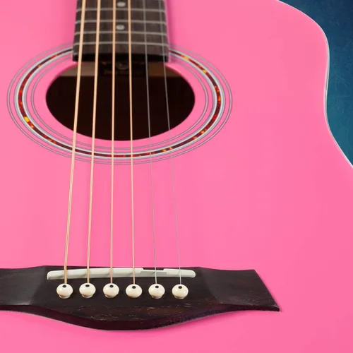 Miniatura 5 de ¡Hola! Guitarras acústicas dreadnought de lujo, Rosado