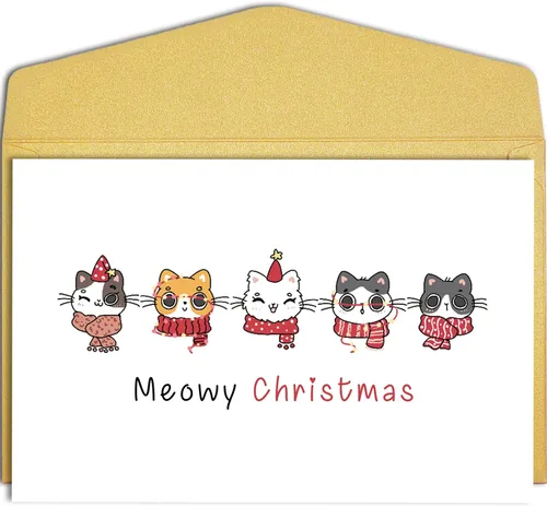 Miniatura 8 de Qiliji Tarjeta de Navidad romántica para él y ella, divertida tarjeta de Navidad para marido, esposa, novio y novia, regalo de tarjeta de Navidad