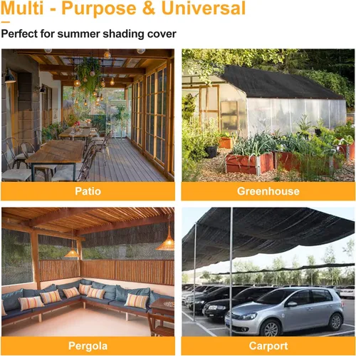 Miniatura 7 de UCINNOVATE Persiana de malla con bloqueador solar de 10 x 10 pies, 90% tela de tela para plantas con ojales, tela duradera resistente a los rayos UV