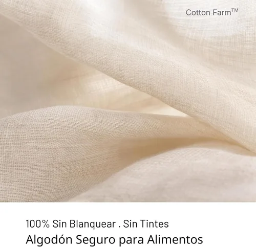 Miniatura 5 de Cotton Farm - Paños de queso precortados, 18 x 18 pulgadas, grado 100, bordes sobrehilados, listos para usar, gasa de muselina para colar y cocinar