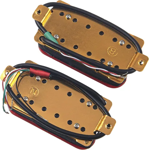 Miniatura 5 de Juego de pastillas de puente para guitarra eléctrica, imán de alto rendimiento, compatible con pastilla de guitarra eléctrica N/B, 1 par (rojo)