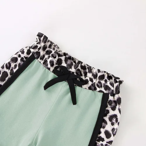 Miniatura 60 de Ropa de verano para niña, camiseta de manga corta para bebé, pantalones cortos, estampado de leopardo, camuflaje, de 18 meses a 6 años
