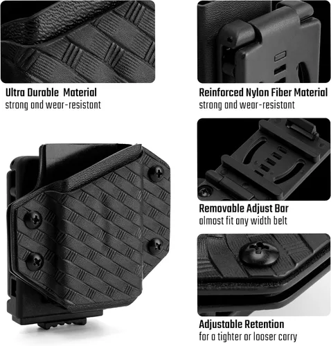 Miniatura 3 de TACTICAL GEEK TX1 - Funda multiherramienta EDC, funda ajustable con clip trasero para cinturón, multiherramienta no incluida (negro)