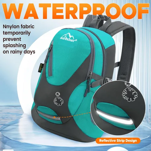 Miniatura 3 de sunhiker Pequeña mochila de senderismo para mujeres y hombres, 20L, ligera, mochila de viaje, mochila casual para ciclismo, acampar al aire libre