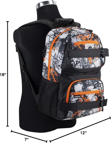 Miniatura 8 de Eastsport Mochila de viaje para monopatín con doble correa, bolsa para computadora portátil, diseño multideportivo para hombres y mujeres, camuflaje