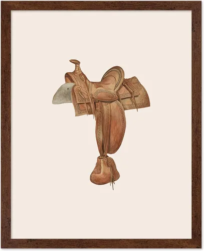 Miniatura 16 de Poster Master Póster vintage de cuero para silla de montar, estampado retro de vaquero, arte de silla de montar, diseño occidental, impresión