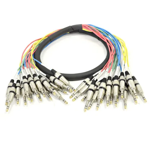 Miniatura 11 de Cable Serpiente TRS de 4 Canales de 1/4" - 5 Pies de Largo - Extremos Reparables - Serpiente de Efectos de Audio Profesional para Presentaciones