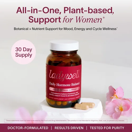 Miniatura 2 de Ladywell Cápsulas diarias de equilibrio hormonal Apoyo natural del ciclo para mujeres Apoya el estado de ánimo, hinchazón, calambres, salud