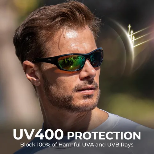 Miniatura 5 de KastKing Hiwassee - Gafas de sol deportivas polarizadas para hombres y mujeres, gafas de sol envolventes para pesca, ciclismo y correr, protección UV