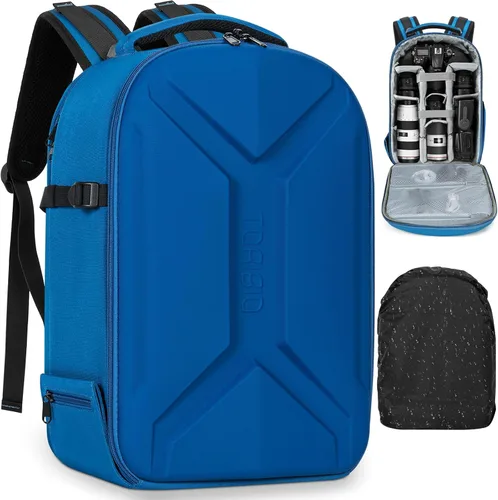 Miniatura 14 de Mochila para cámara, DSLR/SLR/SLR/sin espejo para cámara fotográfica con cubierta para lluvia, funda rígida impermeable para cámara con soporte