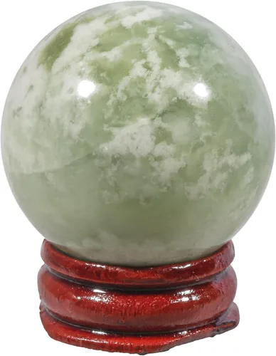 Miniatura 10 de Bola de cristal curativo de amatista de 1.575 in, decoración del hogar, esfera de adivinación Fengshui con soporte de madera
