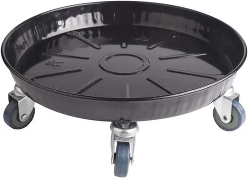 Miniatura 13 de ARTLINE Soporte redondo de 10 pulgadas con ruedas bloqueables, 160 libras resistente para interiores y exteriores, maceta grande rodante con ruedas
