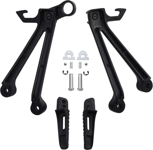 Miniatura 4 de TCT-MOTORPARTS Estriberas de pie del pasajero trasero para Suzuki GSXR1000 GSX-R1000 2005-2006 Negro arena