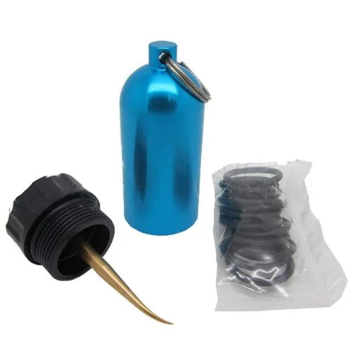 Scuba Choice Mini llavero de tanque con púa de junta tórica de latón y 10 juntas tóricas, herramienta de extracción para mantenimiento de equipos de