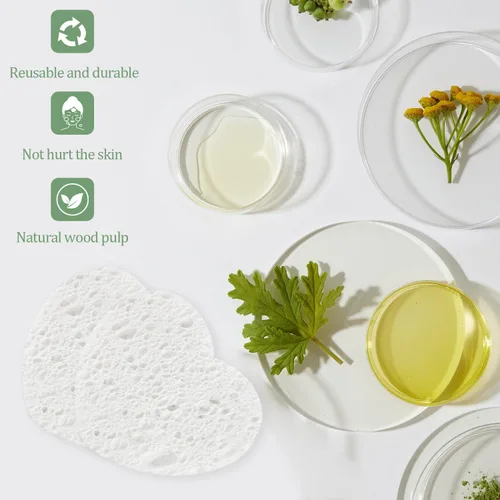 Miniatura 7 de 50 esponjas faciales comprimidas, esponja facial de celulosa 100% natural, esponjas cosméticas profesionales de spa para limpieza facial, mascarilla