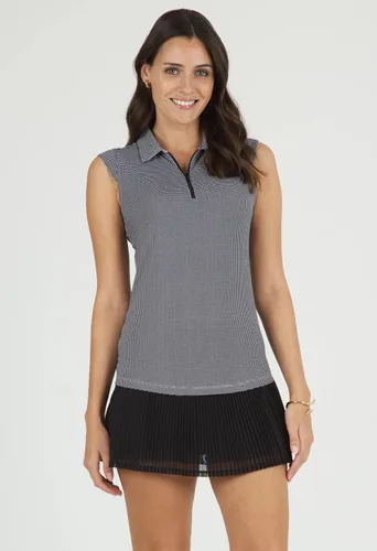 Miniatura 7 de IBKUL Athleisure Wear - Polo sin mangas con protección solar UPF50+ Icefil Cooling Tech Mini Check - 14754