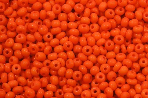 Miniatura 10 de 0.71 oz Rocailles Rocailles Perlas Semillas de Vidrio Preciosa Ornela 7/0, Naranja Profundo (93140), Cristal Bohemia, Chequia 311 19 001