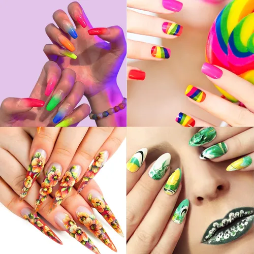 Miniatura 7 de Duufin 36 colores de pigmento de uñas en gel acrílico pigmentos coloridos luminosos iridiscentes con purpurina perlado de alto brillo halo en polvo