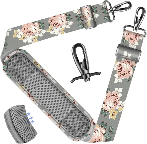 Miniatura 145 de ZINZ Correa de hombro universal de 59 pulgadas con almohadilla transpirable fija ultra gruesa, correa de hombro ajustable y resistente para bolsa