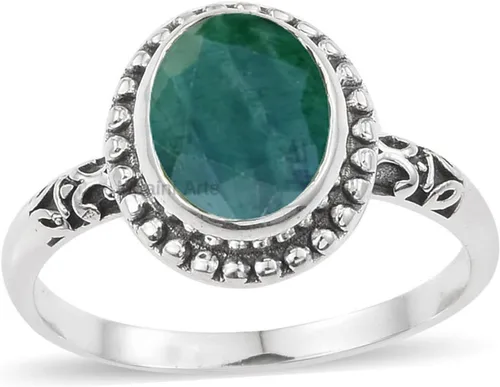 Miniatura 14 de Anillo de plata de ley 925 para mujer, anillo único de gema ovalada hecho a mano