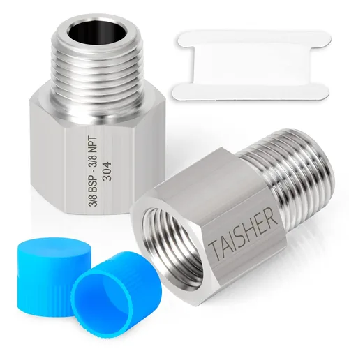 Miniatura 10 de TAISHER 2 piezas de forja de tubería de acero inoxidable 304, adaptador reductor, tubo macho de 1/2 pulgada x tubo hembra de 1 pulgada