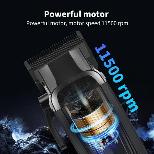 Miniatura 3 de Cortadora de pelo profesional para hombres, 11500 RPM, inalámbrica, con pantalla LED, batería de 2000 mAh, tiempo de ejecución de 150 minutos, hoja