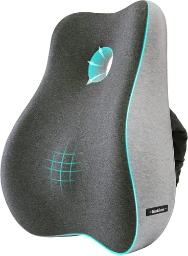 Miniatura 7 de Max&Love Funda de almohada de apoyo lumbar, diseño ergonómico, respaldo ortopédico para aliviar el dolor de espalda, espuma viscoelástica, soporte