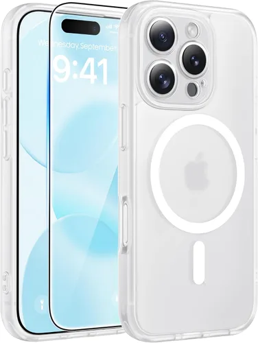 Miniatura 181 de FNTCASE - Funda para iPhone 16 Pro: magnética, mate, translúcida, de grado militar, protectora contra caídas, resistente, fina, duradera y a prueba