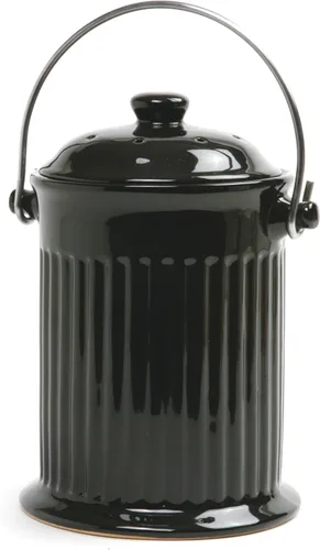 Miniatura 5 de Norpro Contenedor de compost de cerámica de 1 galón, rojo