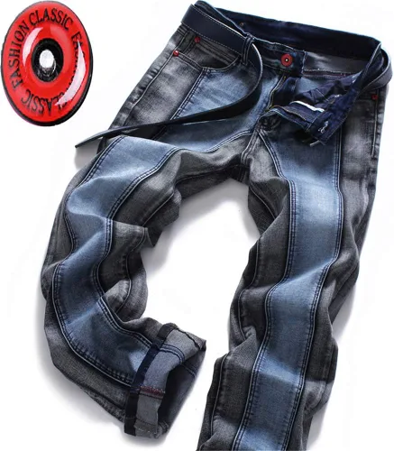 Miniatura 4 de AITITIA - Jeans rasgados de corte regular para hombre