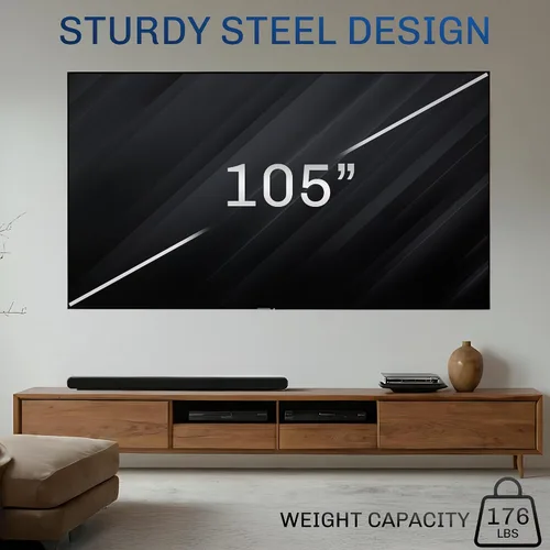 Miniatura 5 de VIVO Soporte de pared para TV ultra resistente para pantallas de 43 a 90 pulgadas, montaje fijo grande, se adapta a VESA de hasta 31.496 x 15.748