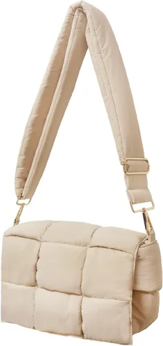 NAARIIAN Bolso de hombro acolchado de nailon tejido bolso cruzado de diseñador engaña a las mujeres bolso de plumón