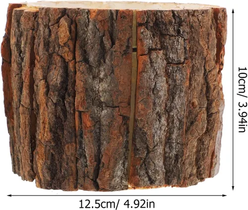 Miniatura 6 de Cabilock Maceta de madera, maceta rústica pequeña con orificio de drenaje, multiusos para suculentas de interior, 4.7 x 4.7 x 3.9 in