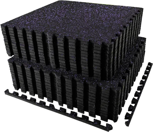 Miniatura 9 de AIRHOP Alfombrillas de Equipo de Ejercicio de 0.56 Pulgadas de Grosor, 48 Pies Cuadrados, 12 Baldosas Mejoradas de Goma Superior con Espuma EVA