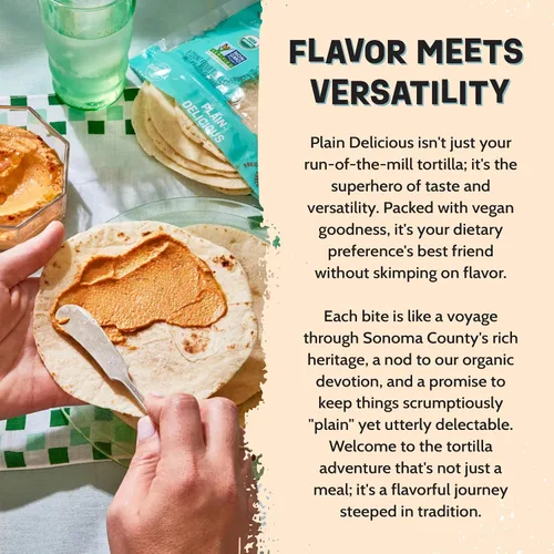 Miniatura 4 de Eureka Tortilla Tortillas orgánicas de harina deliciosas Tortillas artesanales orgánicas Mini granos enteros de 6 pulgadas Veganas, sin OMG