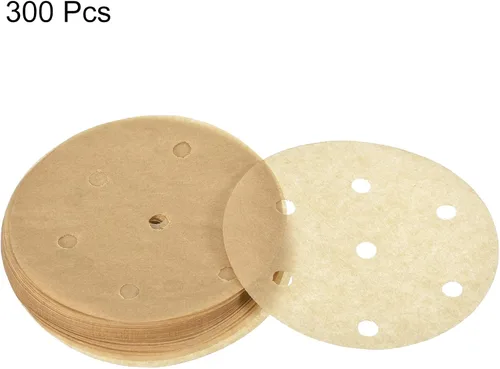 Miniatura 3 de uxcell 300 piezas de papel pergamino para freidora de aire, forro redondo de 4 pulgadas, papel de hornear antiadherente para freidoras de aire