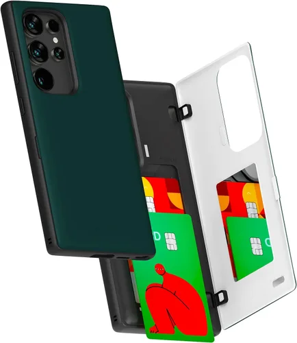 Miniatura 145 de GOOSPERY Funda tipo cartera para Samsung Galaxy S22 Ultra, [tarjetero] parachoques magnético de puerta con cierre automático, cubierta protectora