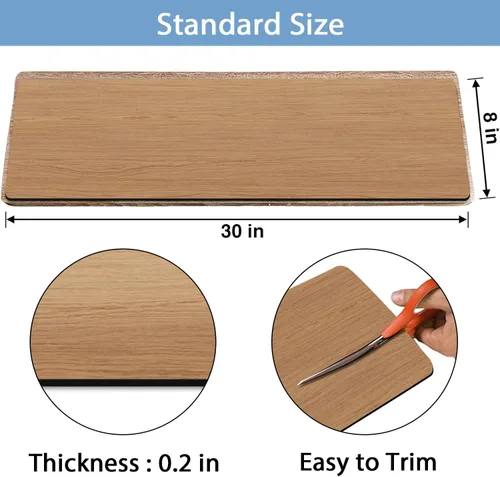Miniatura 2 de GOYLSER - Alfombra antideslizante para peldaños de goma, juego de 15, almohadillas para escalones de 30 x 8 pulgadas para escalones de madera