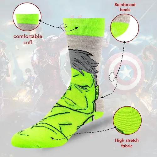 Miniatura 3 de Marvel Calcetines Legends para niños y hombres, paquete de 6 calcetines para hombres y niños, calcetines atléticos para hombres, calcetines