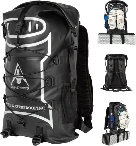 Miniatura 8 de Oak-Sports Dry Bag Mochila impermeable de 5L/10L/20L, bolsa de playa ligera con doble cierre de cremallera para natación, kayak, senderismo
