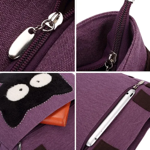 Miniatura 6 de Bolso de lona multifunción con cremallera para el hombro, Lindo