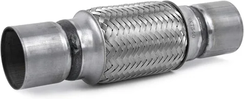 Miniatura 9 de Tubo Flexible de Escape con Entrada de 2.25 pulgadas, ID x 4 de Longitud Tubo Flexible, Acero Inoxidable Doble Trenza Tipo Universal Resistente Tubo