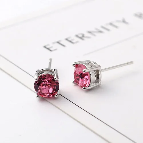 Miniatura 3 de Colección de aretes especiales de plata 99.9 con circonitas cúbicas y piedras preciosas hechas a mano