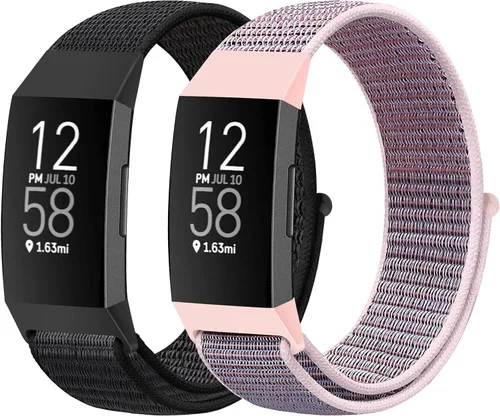 Miniatura 21 de Correas de reloj de nailon compatibles con Fitbit Charge 4/Charge 3/SE, pulsera de repuesto transpirable suave para deporte, correa con banda
