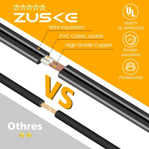 Miniatura 7 de Zuske Cadena de luces para exteriores de 25 pies, luces LED colgantes para patio con 12 bombillas inastillables, luces impermeables