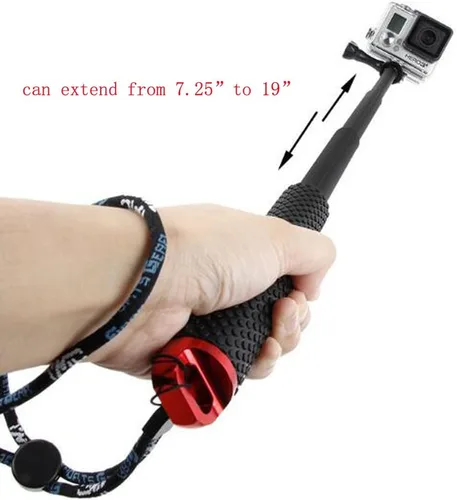 Miniatura 6 de Extensión ajustable de agarre de mano subacuática de 19 pulgadas, poste monopod para GOPRO Hero 6/5/5/5 sesión/4/3+/ 3/2/1, GeekPro, AKASO, Xiaomi