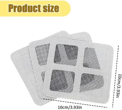 Miniatura 2 de Calcomanías Desechables para Drenaje de Cabello, Cubierta Desechable de Salida de Ducha de 4" X 4" con Calcomanías de Malla Atrapa-Cabellos