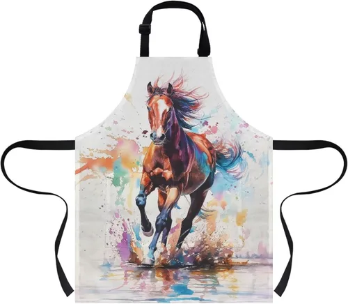 Miniatura 13 de doginthehole Delantal para niños con bolsillo para niños y niñas, delantales de chef ajustables con 2 bolsillos para cocinar, pintar